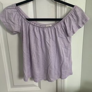BRAND NEW Purple Off the Shoulder Tee from Garage Size XS